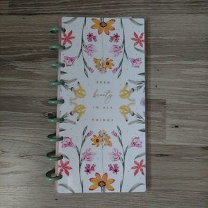 Happy Planner Skinny Classic Floral Cover and Discs with Filler Paper